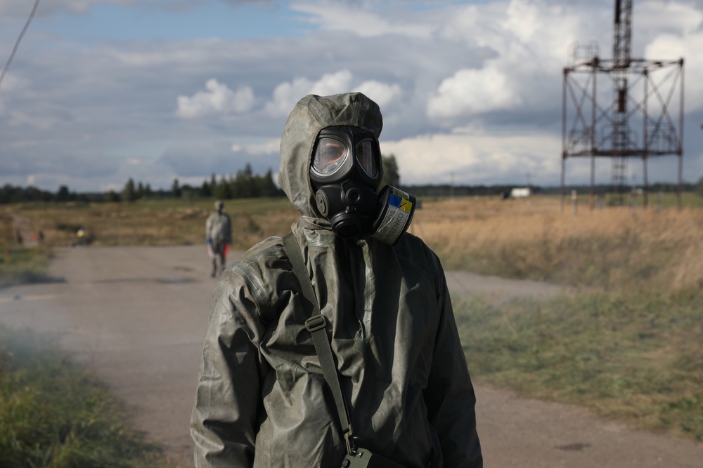 Ukraine Civil Defense Battalion conducts decontamination training during RT19