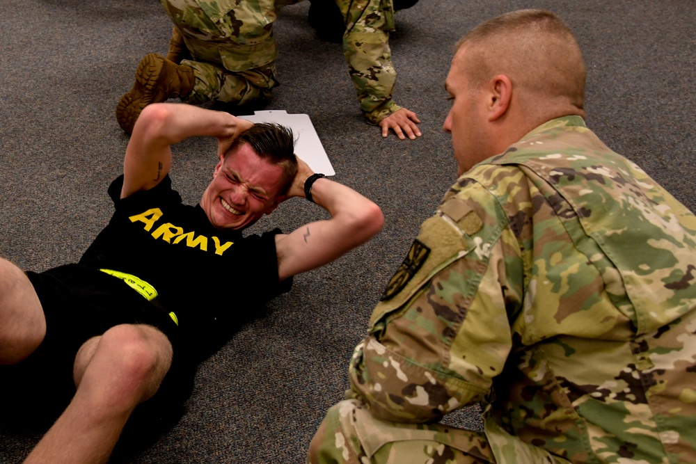 Sgt. Young strives for one last sit-up