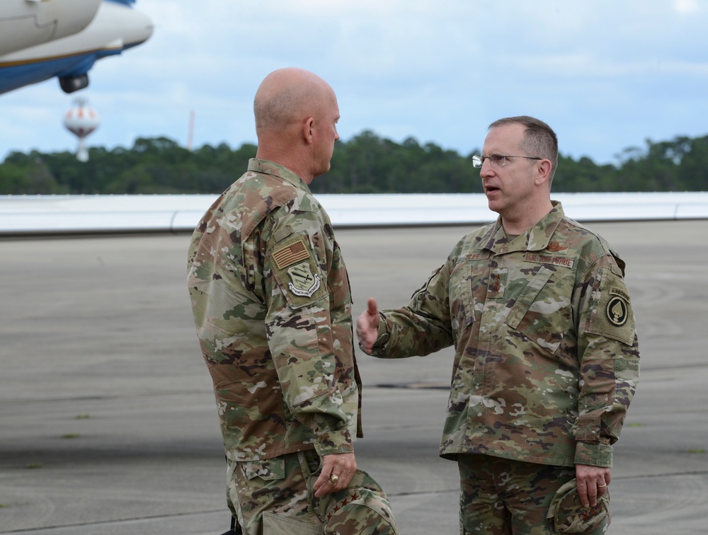 Commander of Air Force Space Command visits AFSOC