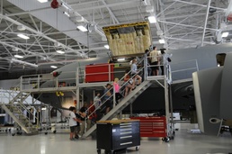 Students tour U.S. Air Force KC-135 Stratotanker