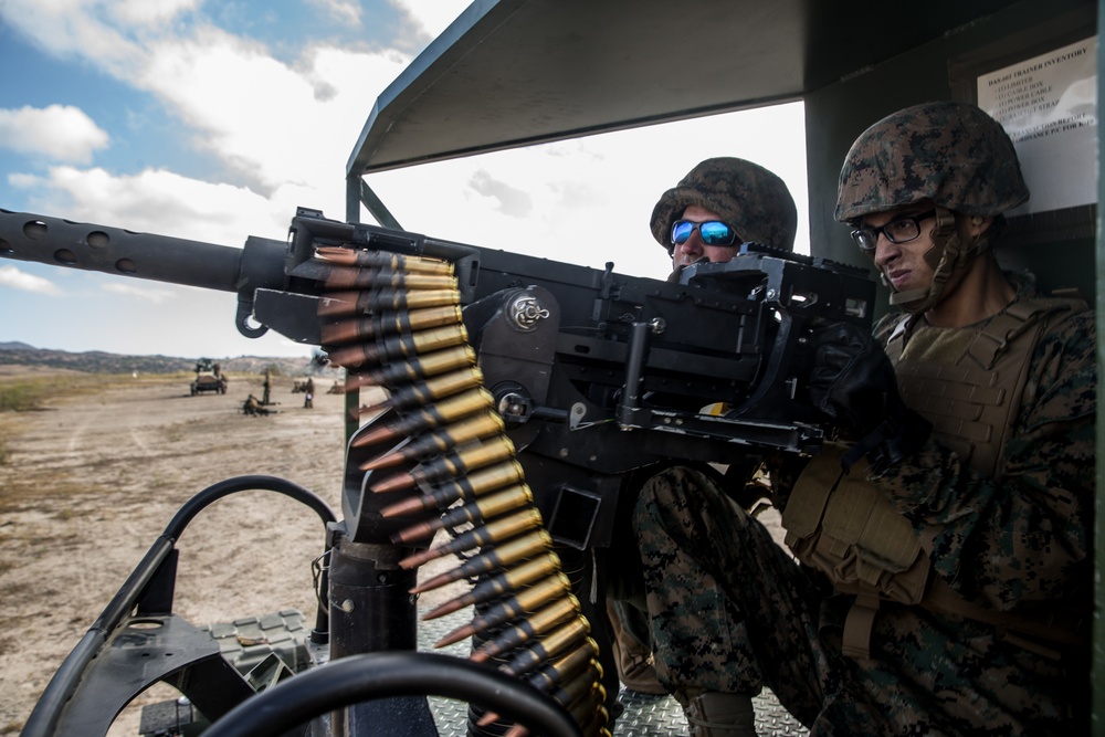 Marines from various MAG-39 squadrons conduct all arms familiarization range