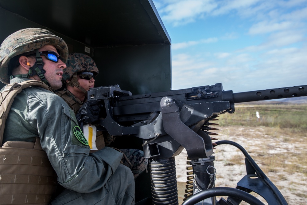 Marines from various MAG-39 squadrons conduct all arms familiarization range