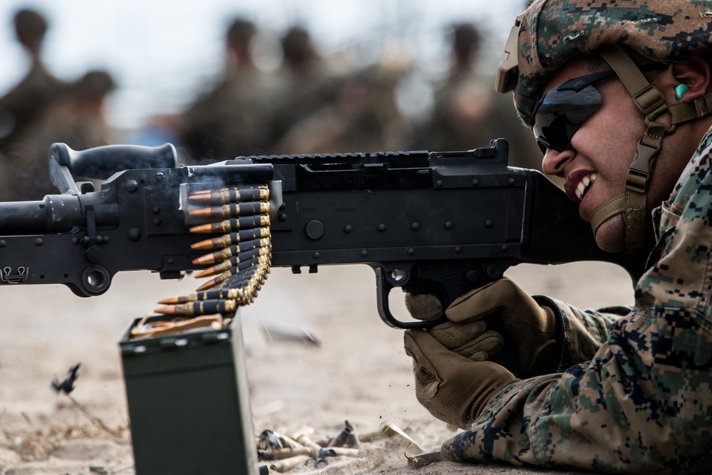 Marines from various MAG-39 squadrons conduct all arms familiarization range