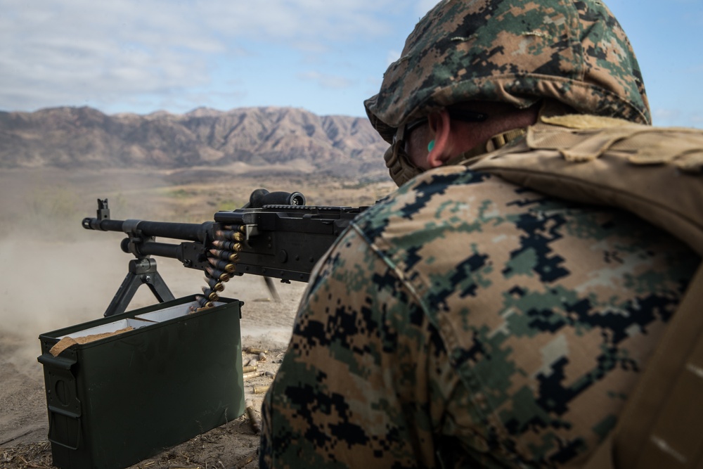 Marines from various MAG-39 squadrons conduct all arms familiarization range