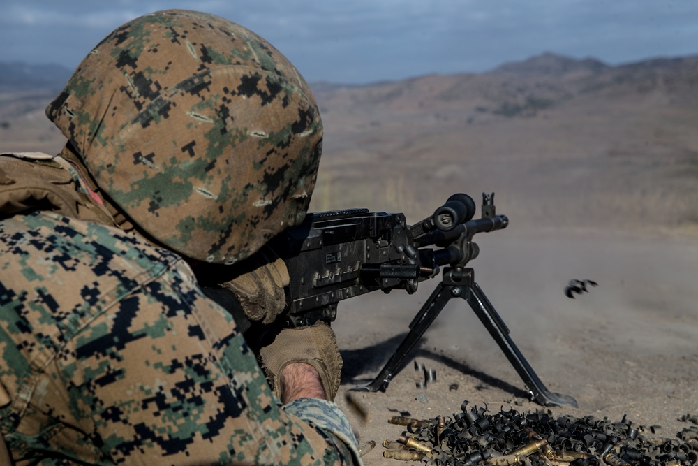 Marines from various MAG-39 squadrons conduct all arms familiarization range