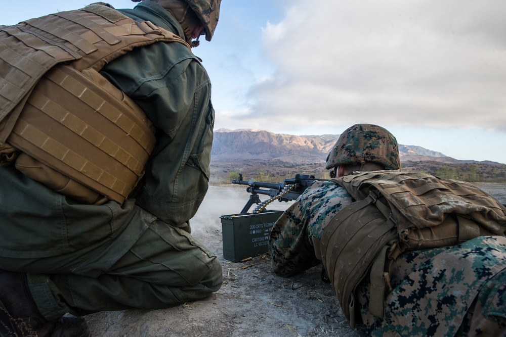 Marines from various MAG-39 squadrons conduct all arms familiarization range