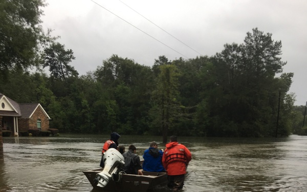 Coast Guard responds to flooding near Beaumont, Texas