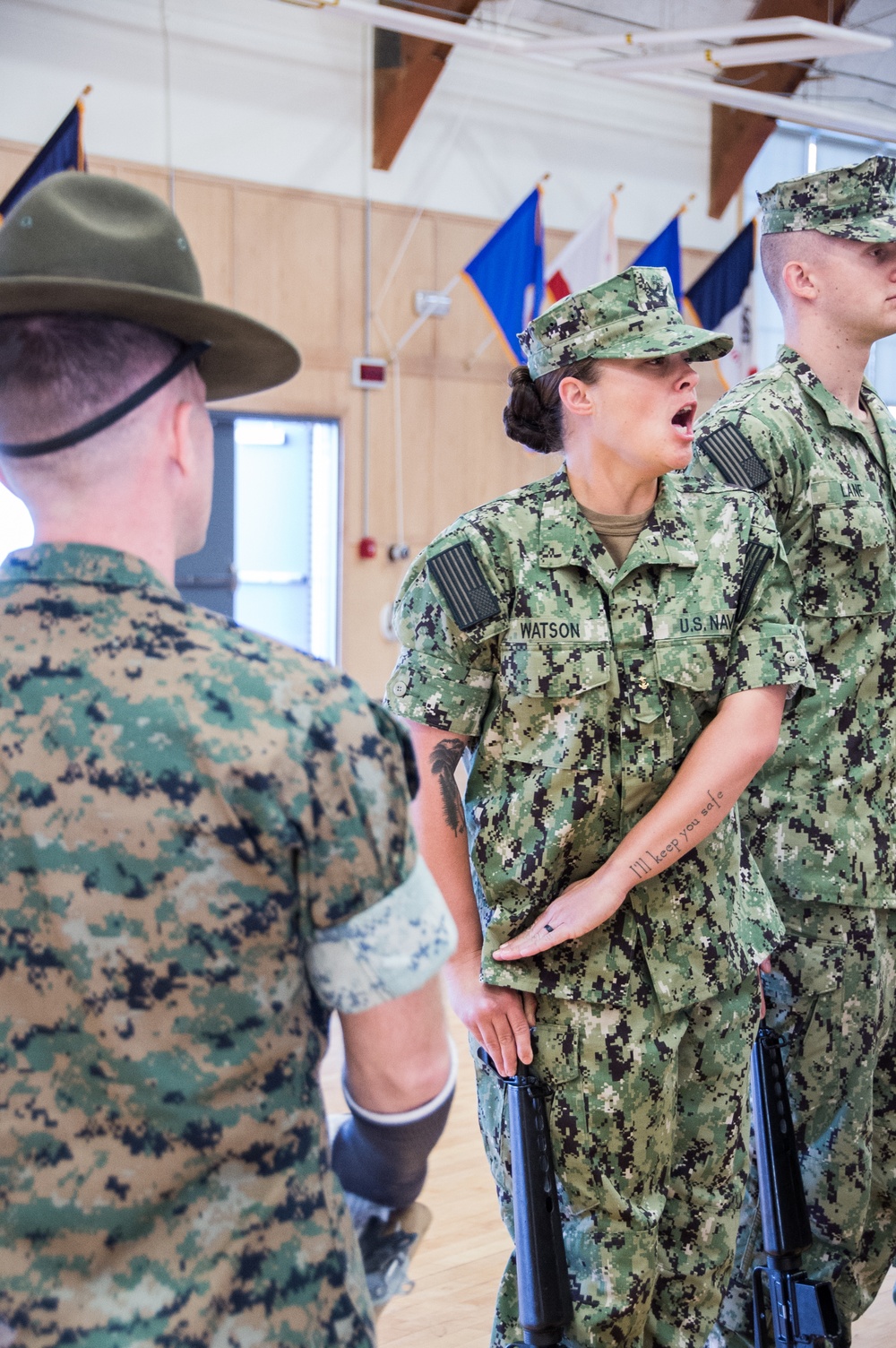190919-N-TE695-0002 NEWPORT, R.I. (Sept. 19, 2019) – Navy OCS competes in drill and ceremony competition