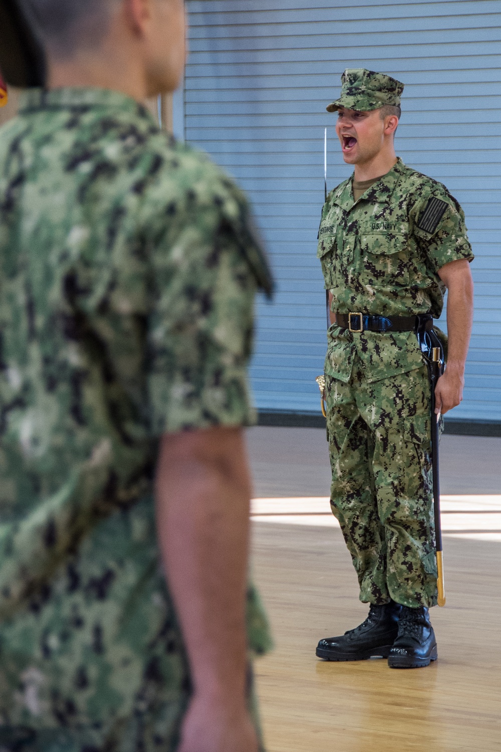 190919-N-TE695-0005 NEWPORT, R.I. (Sept. 19, 2019) – Navy OCS competes in drill and ceremony competition