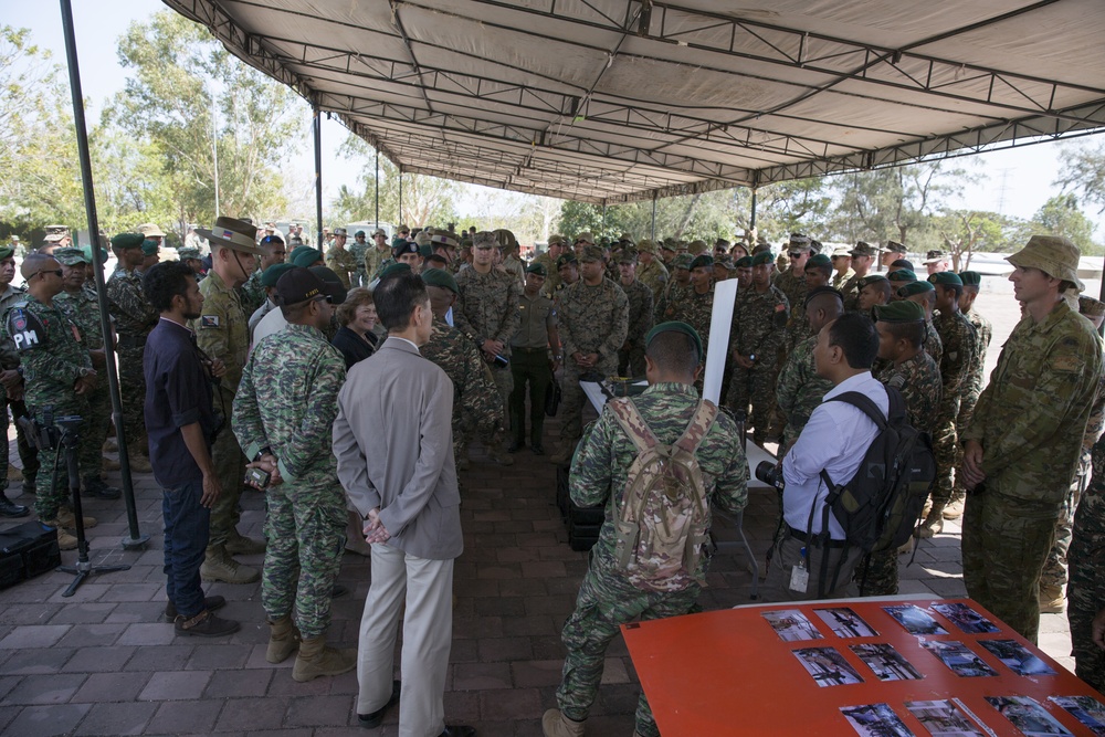 MRF-D Marines participate in the closing ceremony of Hari'i Hamutuk 2019