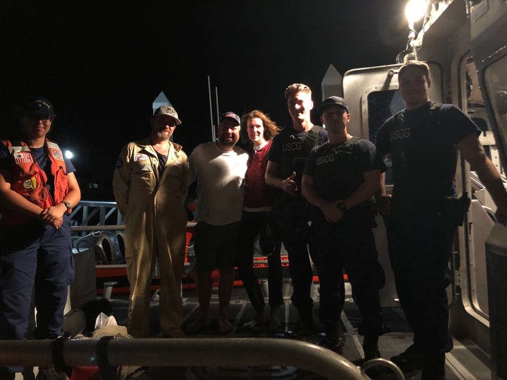 Coast Guard, good Samaritan rescue 3 fishermen 45 miles west of Egmont Key
