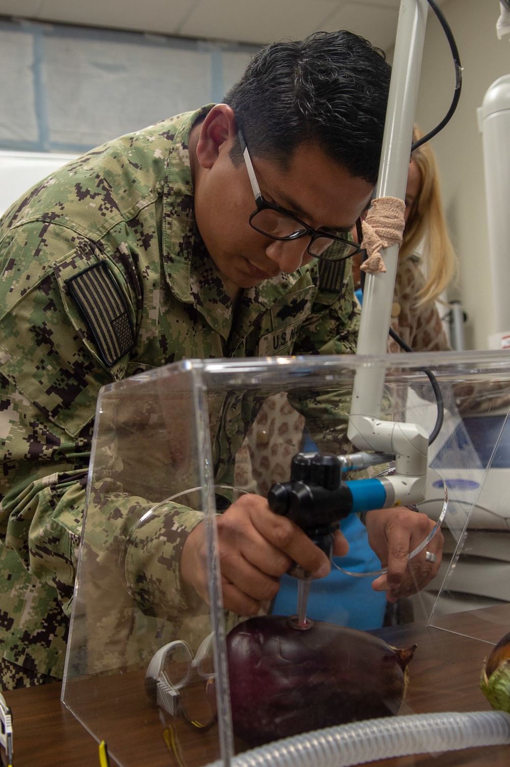 Corpsman Tests Laser