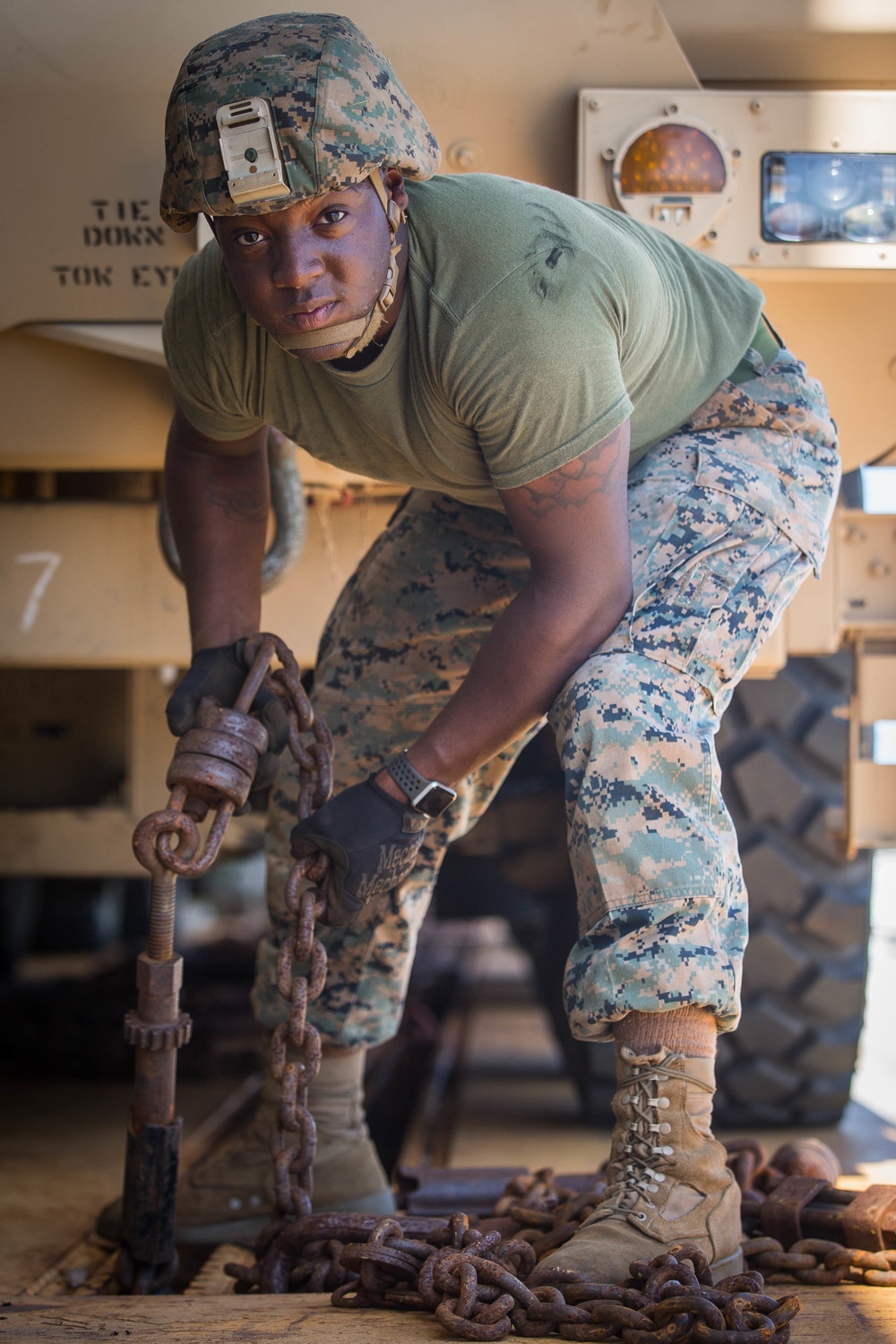 Marines from 2nd TSB conduct rail loading operations in support of MWX