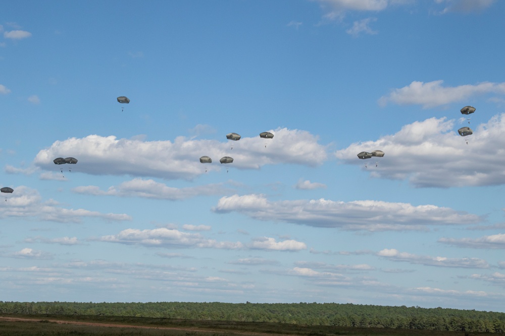 XVIII Airborne Corps troopers jump for first time following year-long deployment