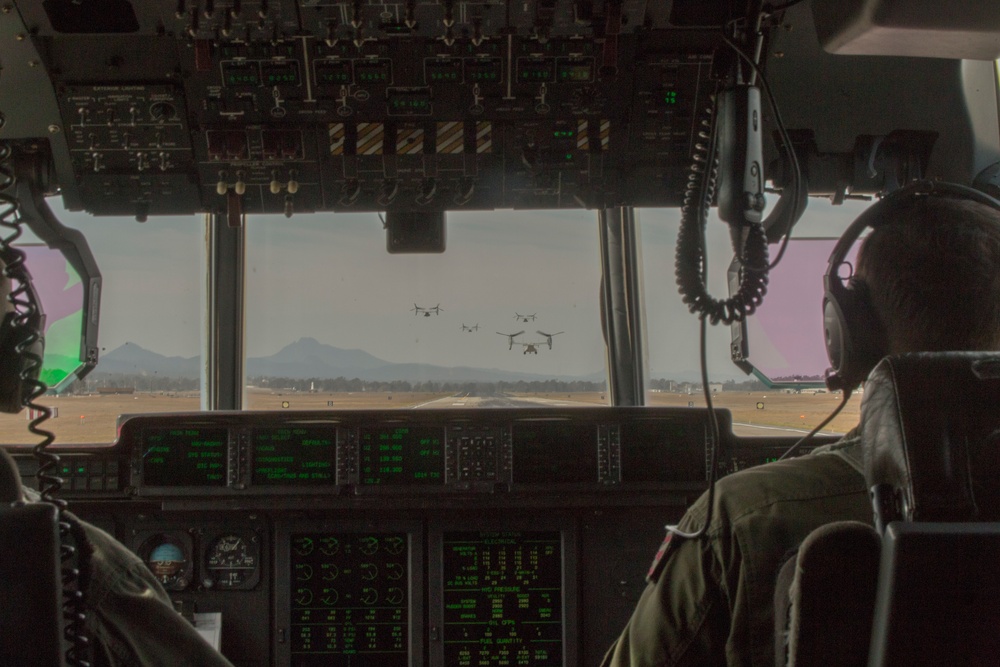 MRF-D Marines conduct trans-Pacific flight in MV-22 Ospreys