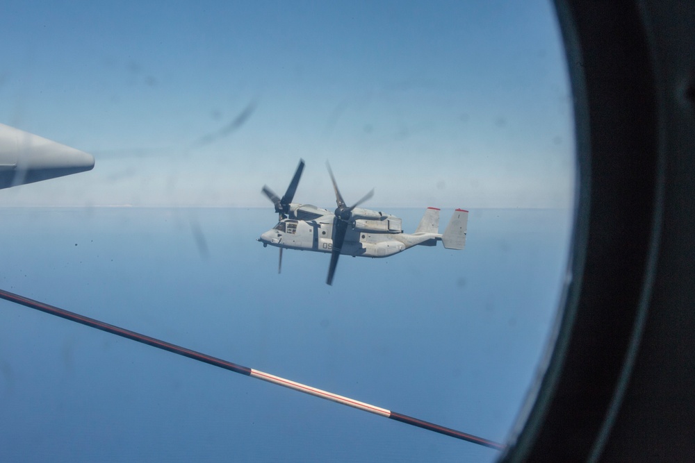MRF-D Marines conduct trans-Pacific flight in MV-22 Ospreys