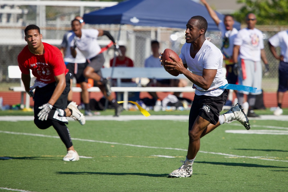 High octane bout keeps crowds entertained in Legion’s reunion week flag football championship
