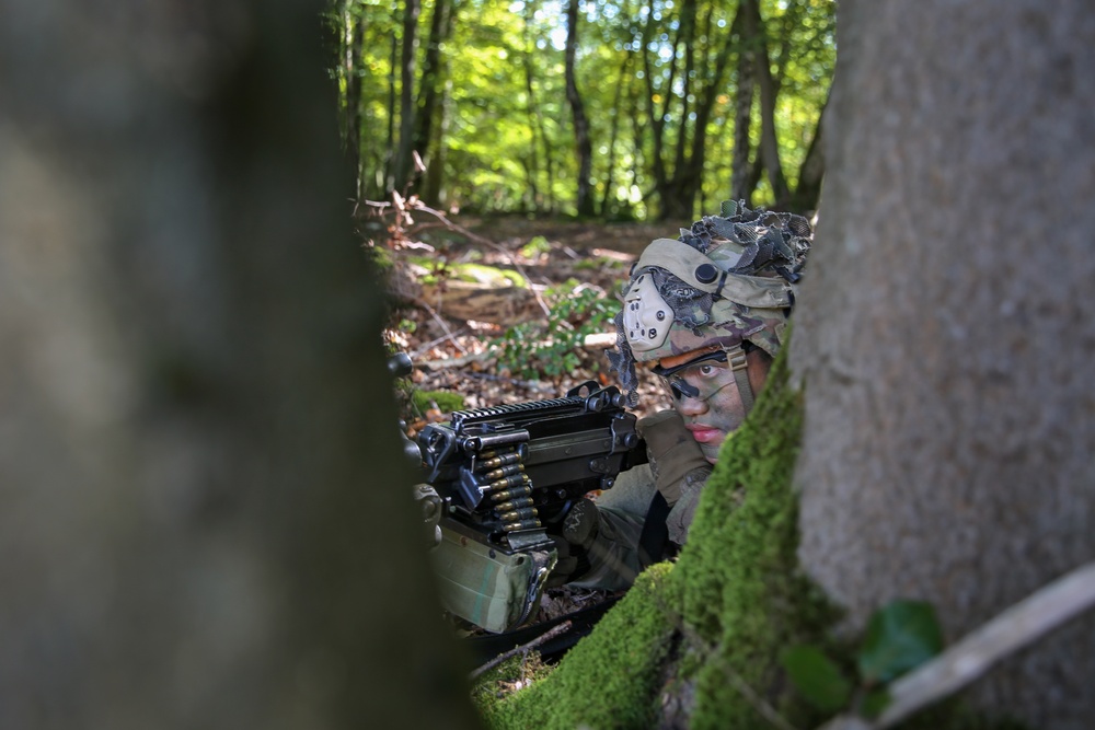 A U.S. Soldier provides security during Saber Junction 19
