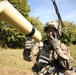 A U.S. Soldier communicates via radio during Saber Junction 19