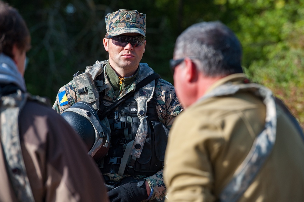 Boanian Soldier Supervises Checkpoint