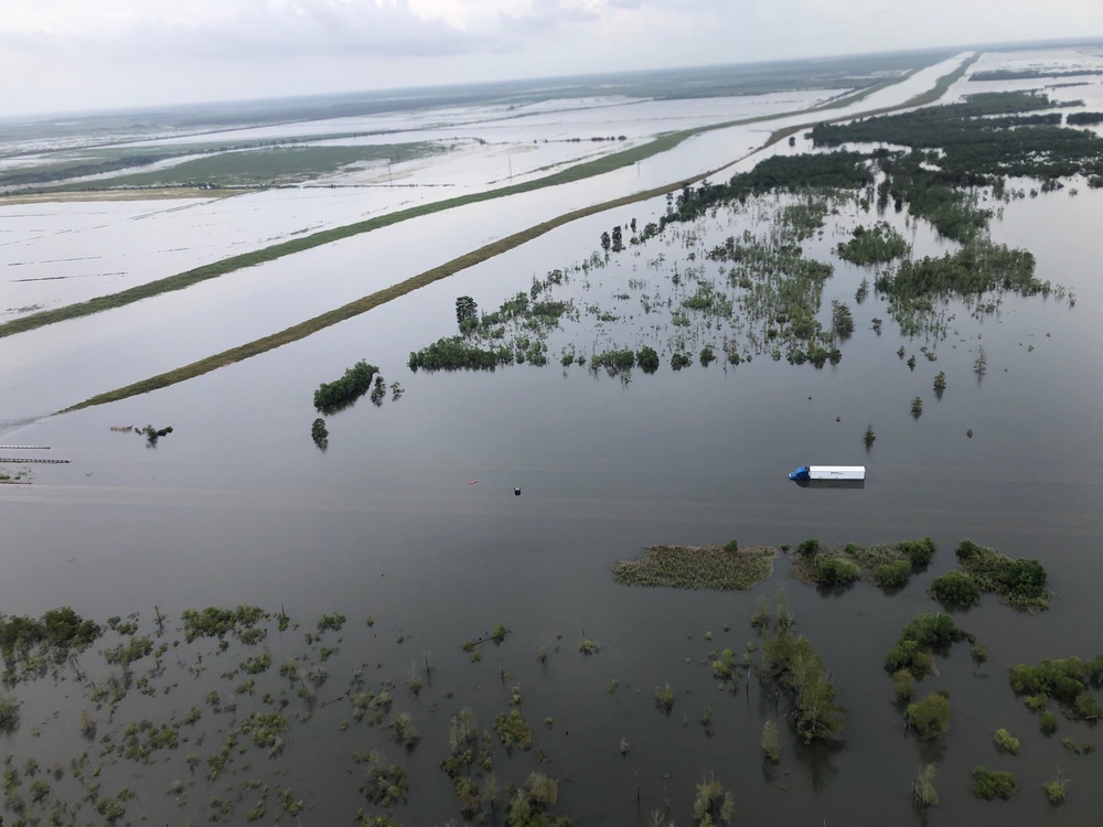 Coast Guard responds to flooding near Beaumont, Texas