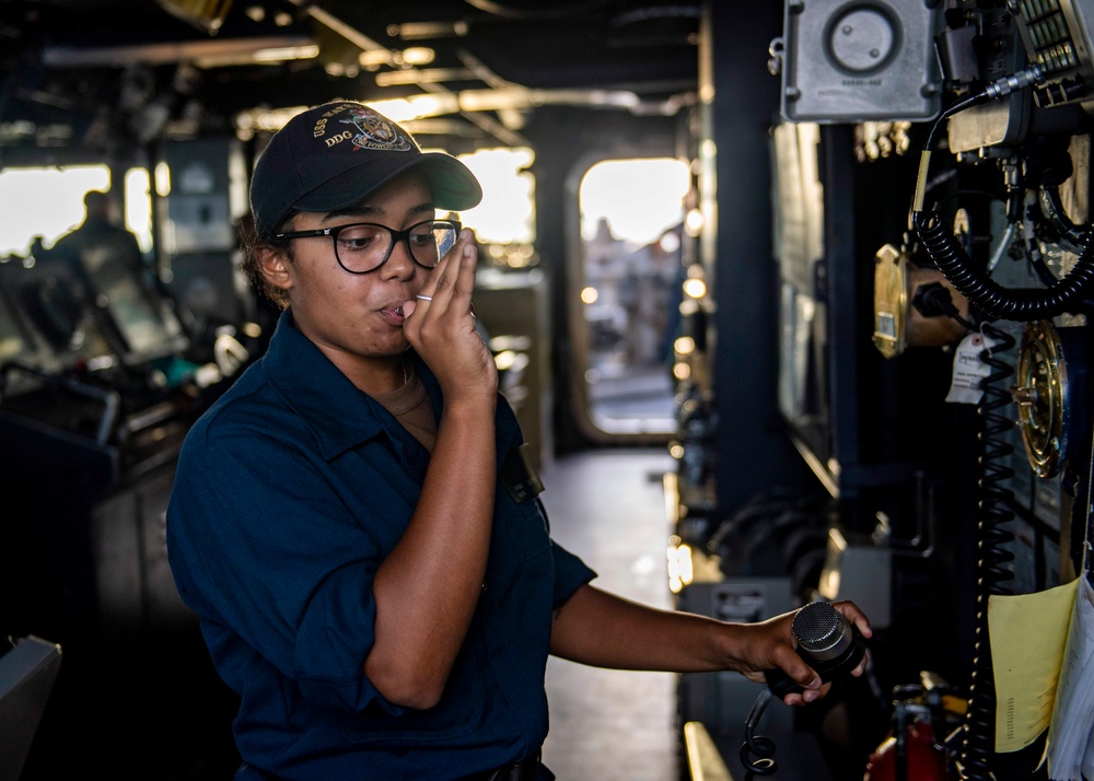 USS Wayne E. Meyer Underway September 2019