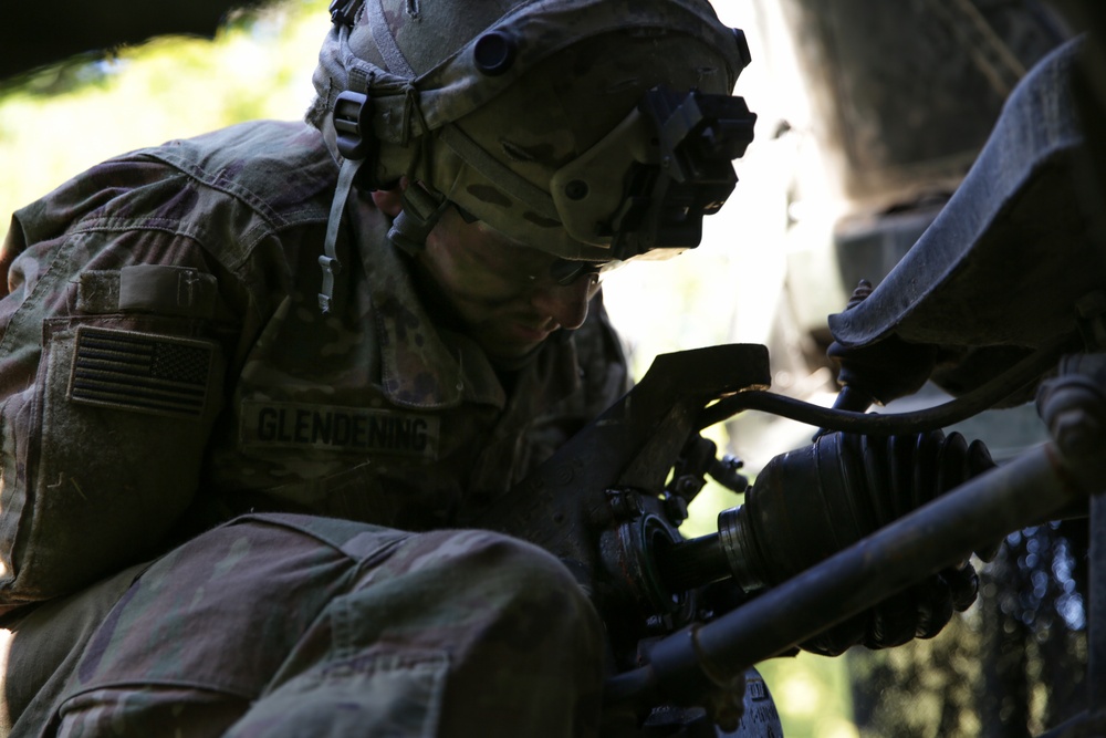 Vehicle maintenance during Saber Junction 19