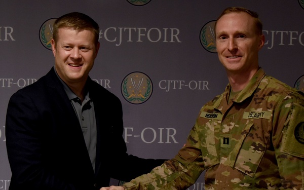 Acting Secretary of the Army coins Capt. Matt Hershon