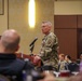 Lieutenant General Paul J. LaCamera, Commanding General of XVIII Airborne Corps and Fort Bragg, delivers his opening remarks to begin the Fort Bragg 5th Annual Special Victims Summit.