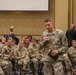 Command Sergeant Major Charles W. Albertson, Command Sergeant Major of XVIII Airborne Corps and Fort Bragg, addresses senior leaders following a panel discussion for the SHARP Leadership Forum.