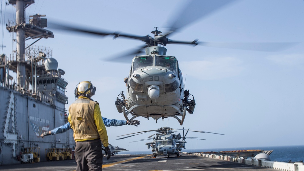 VMM-163 flight operations aboard the USS Boxer