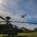 U.S. Soldiers fly an AH-64D Apache Longbow helicopter during Saber Junction 19