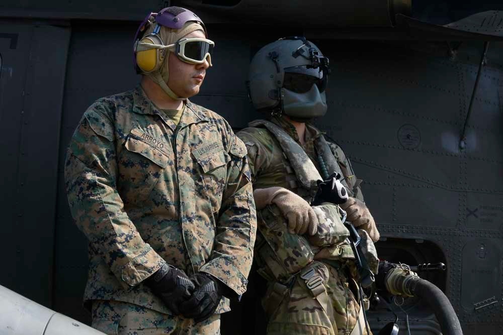 U.S. Marines conduct refueling exercises