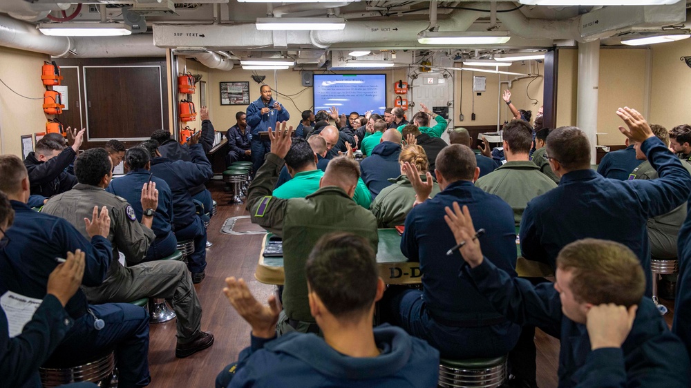 USS Normandy Sailors Participate In Suicide Awareness Training