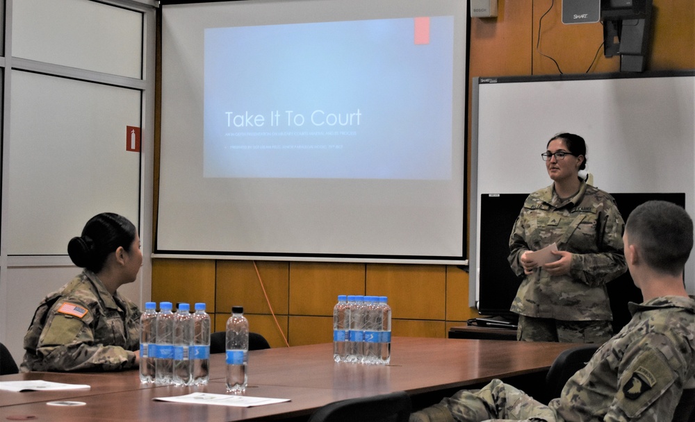 115th RSG Soldier instructs legal class