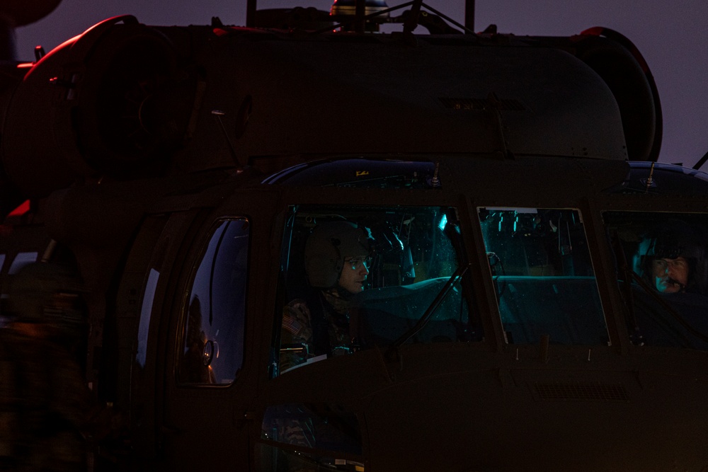 1-150th Assault Helicopter Battalion night training