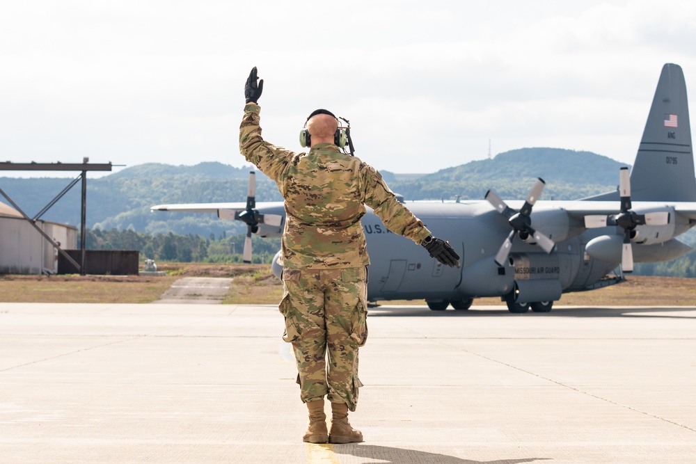 Aircraft arrive at Ramstein for Saber Junction 19