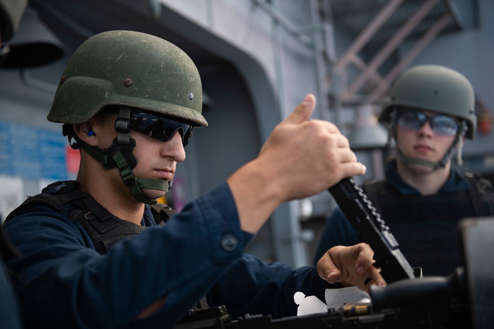 USS San Jacinto Conducts Live-Fire Exercises