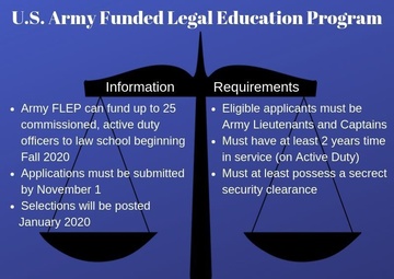 U.S. Army Funded Legal Education Program opens doors to Law School
