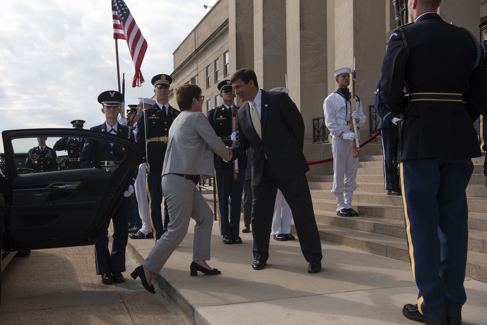 Secretary Esper Hosts German Minister of Defense