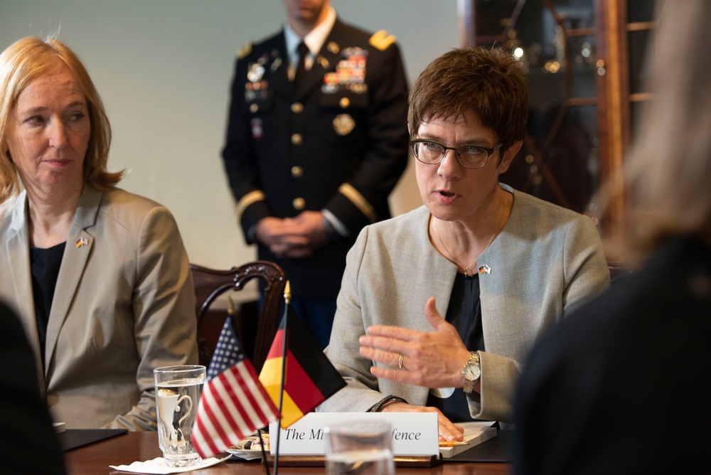 Secretary Esper Hosts German Minister of Defense