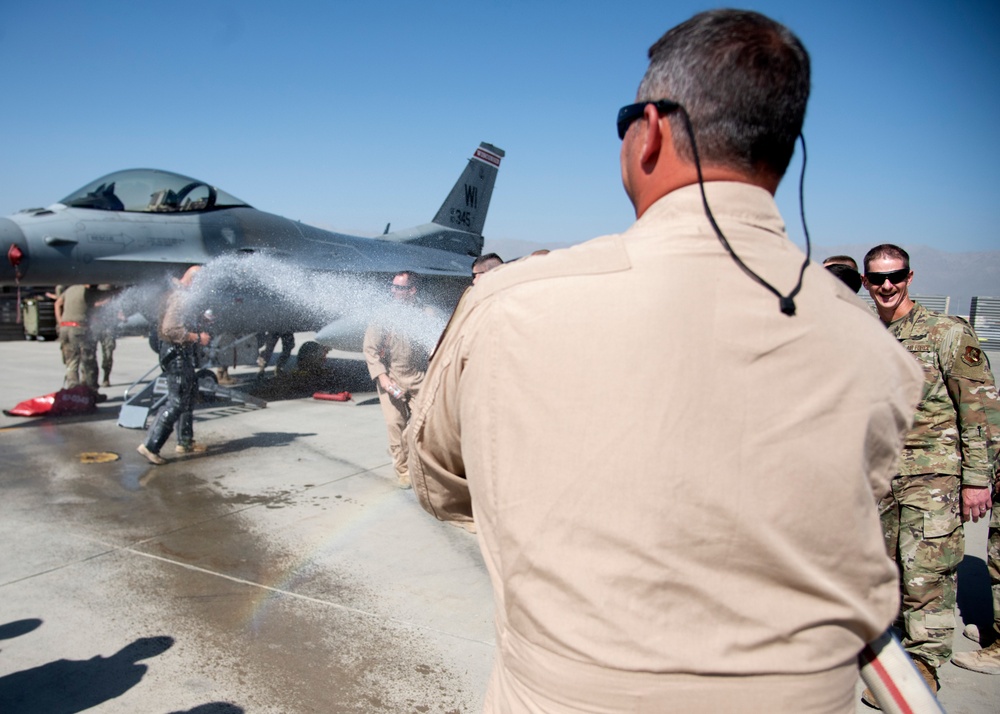 F-16 Pilot Reaches Combat Milestone