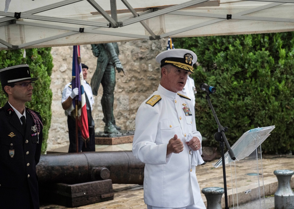 RADM Zirkle Honors Navy Grasse Day with Oldest Ally