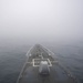 USS Normandy Transits Through Fog
