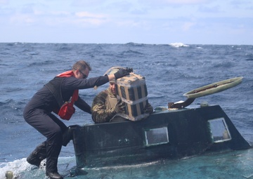 Coast Guard Cutter Valiant interdicts self-propelled semi-submersible in the Eastern Pacific