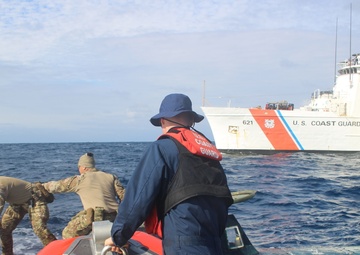 Coast Guard Cutter Valiant interdicts self-propelled semi-submersible in the Eastern Pacific