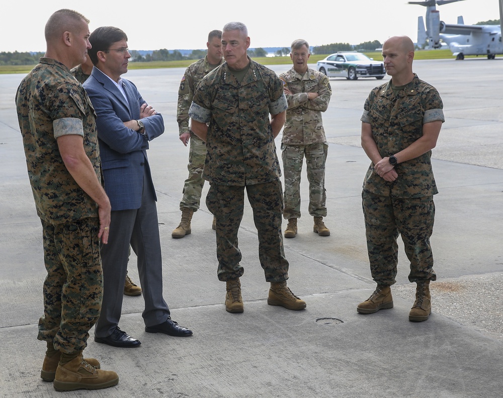 Secretary of Defense Mark T. Esper visits MCB Camp Lejeune and MCAS New River