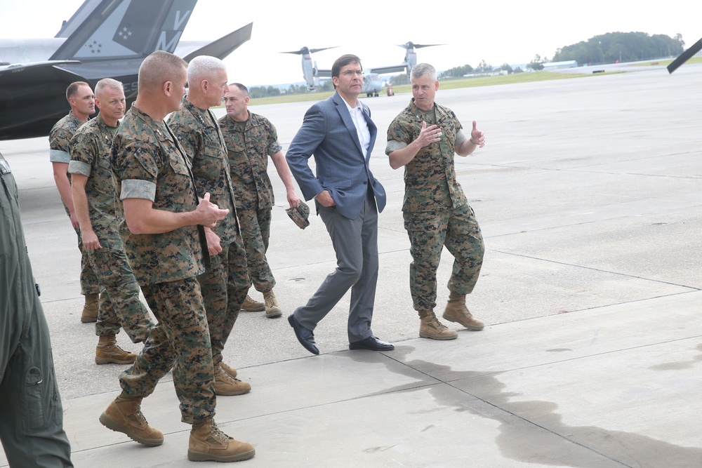 Secretary of Defense Mark T. Esper visits MCB Camp Lejeune and MCAS New River