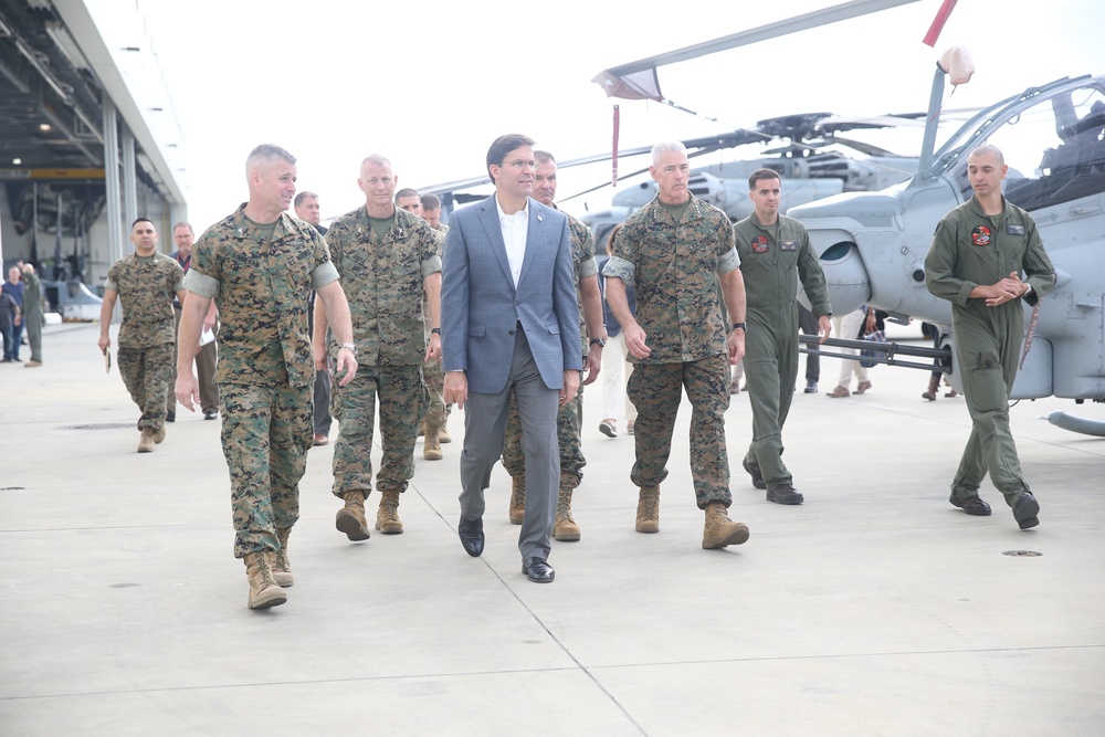 Secretary of Defense Mark T. Esper visits MCB Camp Lejeune and MCAS New River
