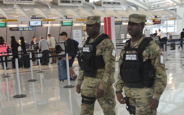 Joint Task Force Empire Shield on Patrol in JFK Airport